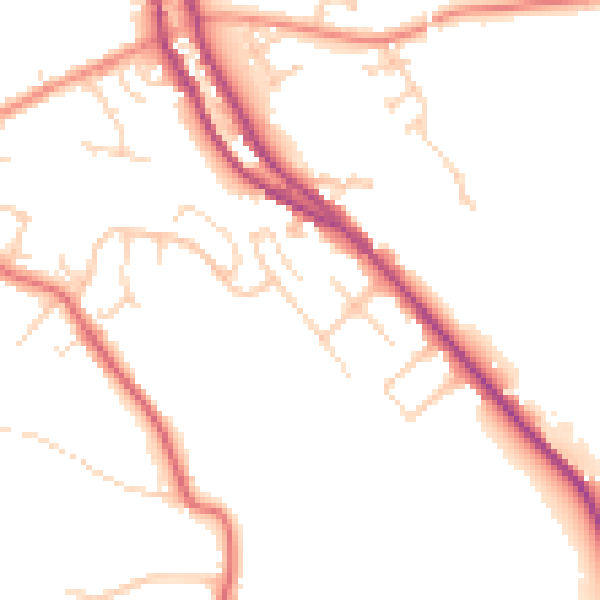 Daytime road noise heatmap for S35 0FH