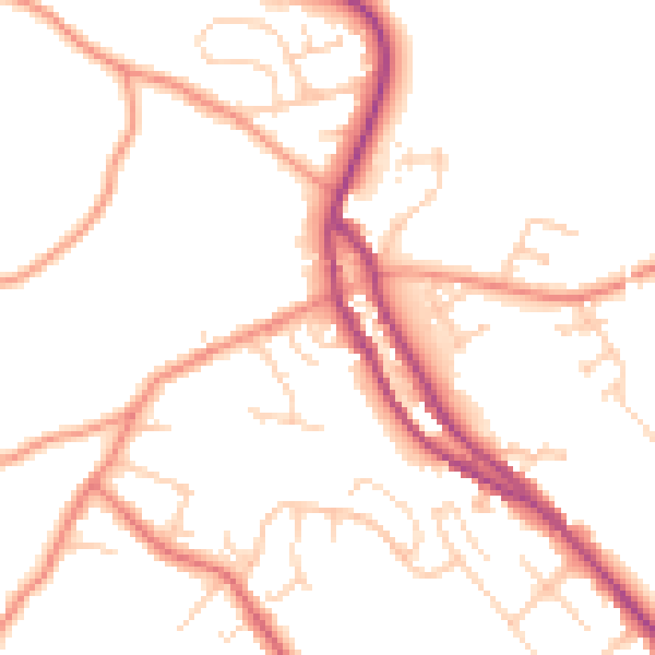 Daytime road noise heatmap for S35 0GH
