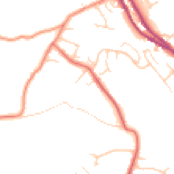 Daytime road noise heatmap for S35 0GL