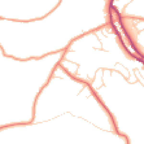 Daytime road noise heatmap for S35 0GN