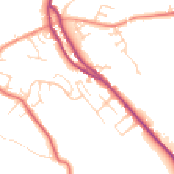 Daytime road noise heatmap for S35 0HZ