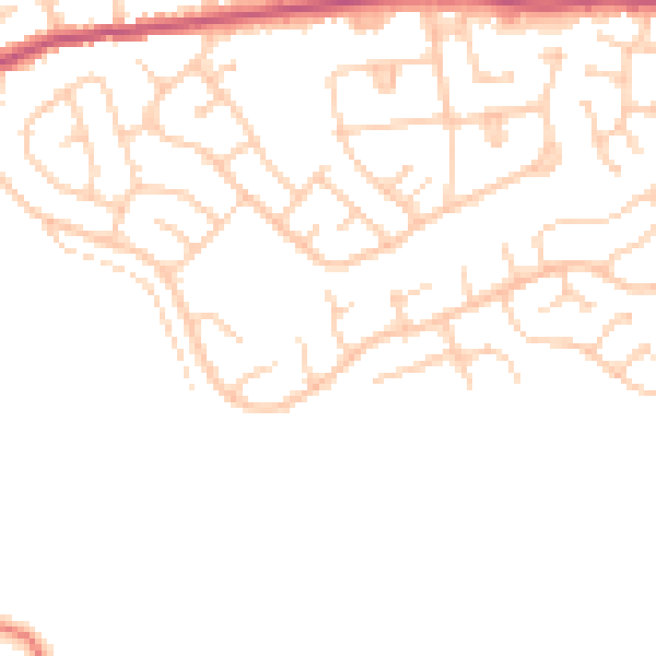 Daytime road noise heatmap for S35 1PQ
