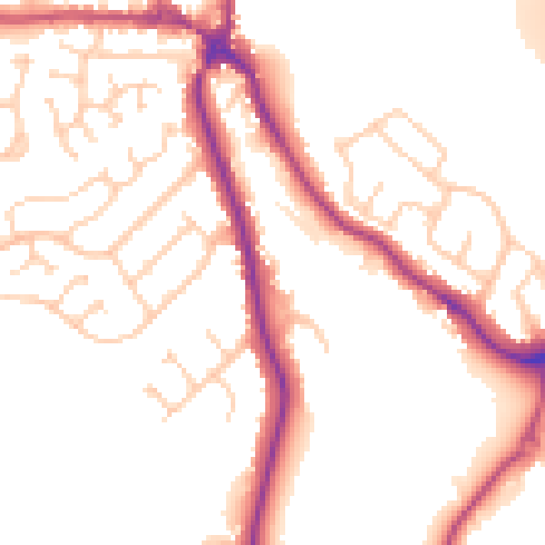 Daytime road noise heatmap for S35 1RA
