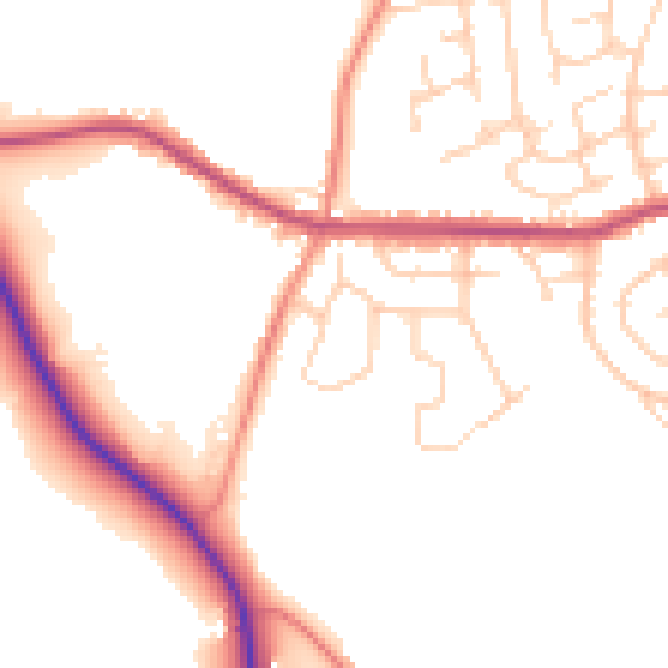 Daytime road noise heatmap for S35 1RE