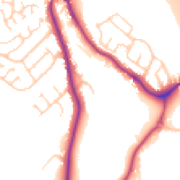 Daytime road noise heatmap for S35 1RW