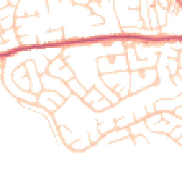 Daytime road noise heatmap for S35 1SQ