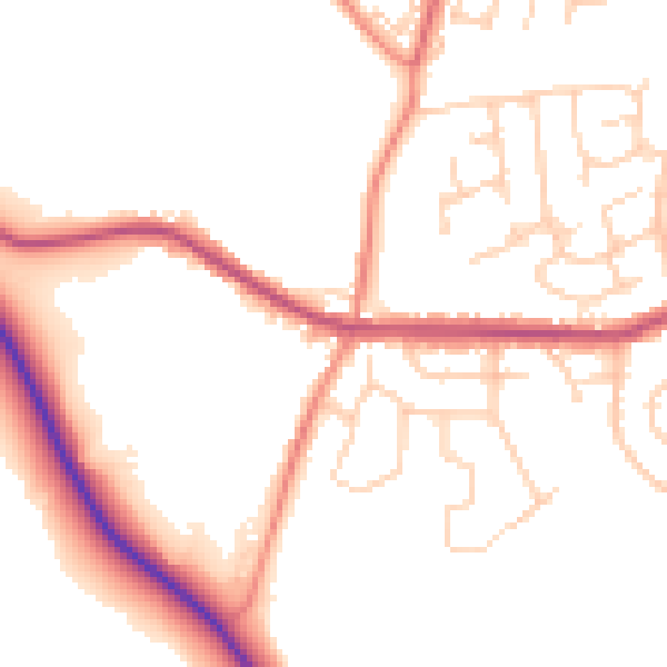 Daytime road noise heatmap for S35 1TJ