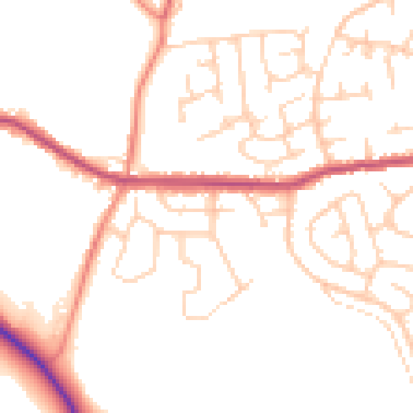 Daytime road noise heatmap for S35 1TU