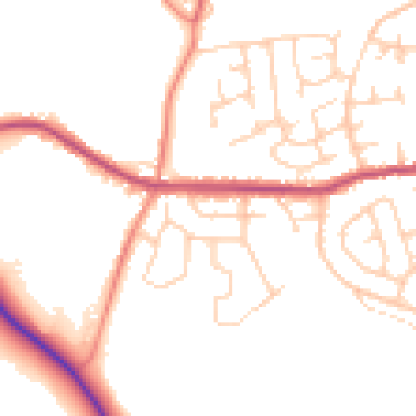 Daytime road noise heatmap for S35 1WF