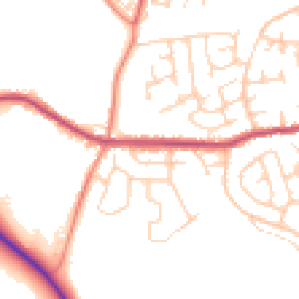 Daytime road noise heatmap for S35 1WG