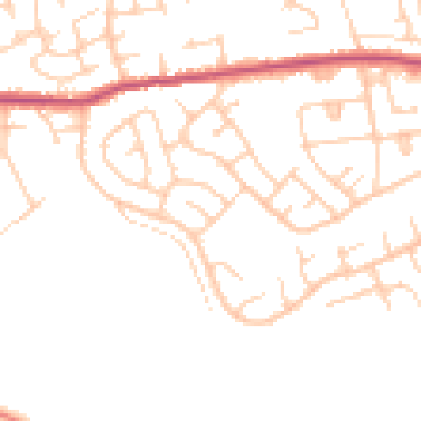 Daytime road noise heatmap for S35 1ZD