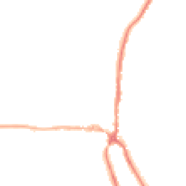 Night-time road noise heatmap for S35 2XW