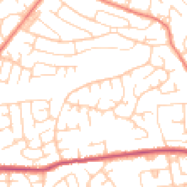 Daytime road noise heatmap for S35 2ZJ