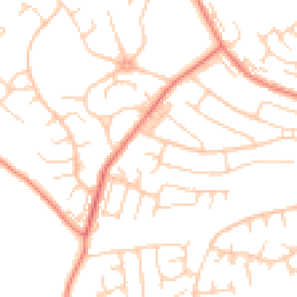 Daytime road noise heatmap for S35 3GG