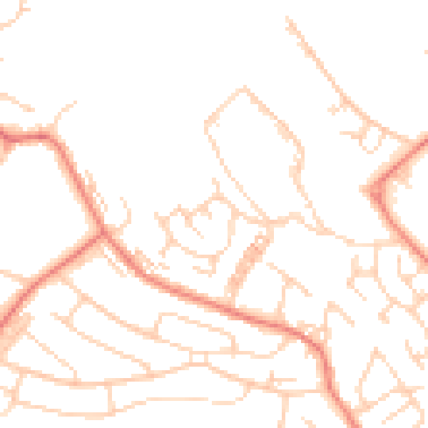 Daytime road noise heatmap for S35 3XZ