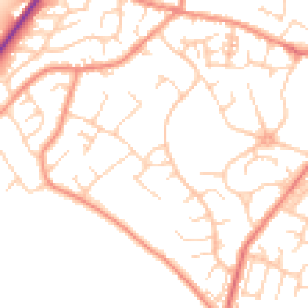 Daytime road noise heatmap for S35 4FG