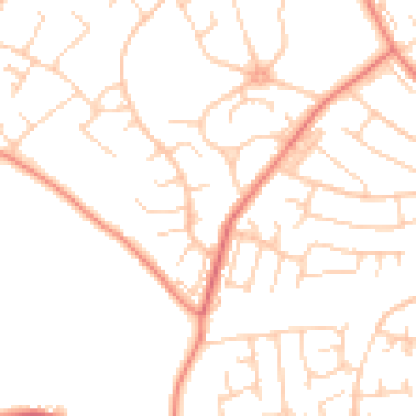 Daytime road noise heatmap for S35 4FX