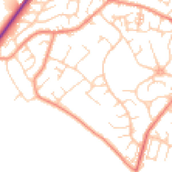 Daytime road noise heatmap for S35 4HR