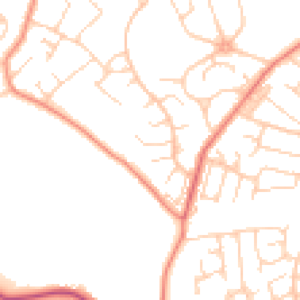Daytime road noise heatmap for S35 4NU