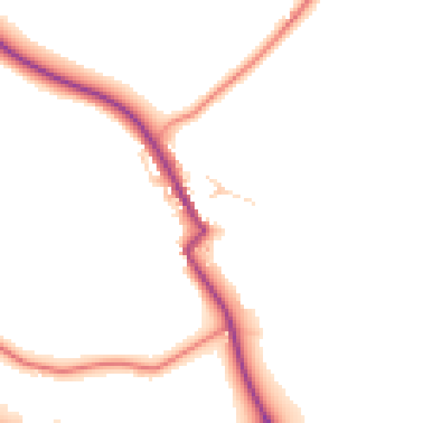 Daytime road noise heatmap for S35 7DB
