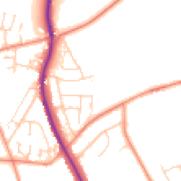 Daytime road noise heatmap for S35 8PU