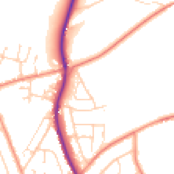 Daytime road noise heatmap for S35 8PW