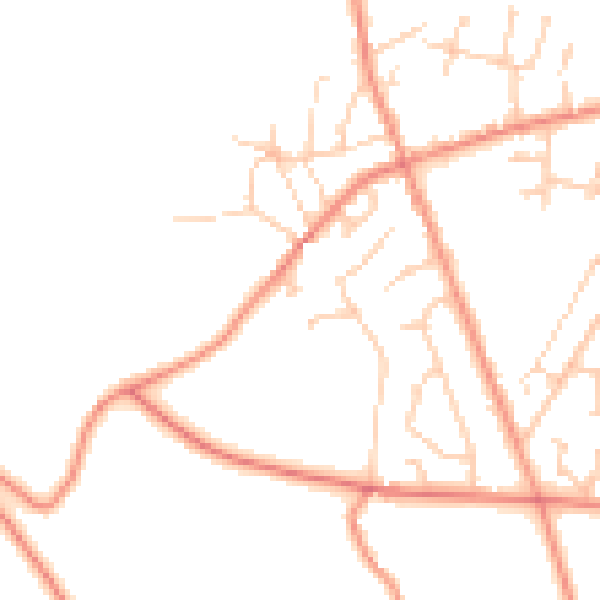 Daytime road noise heatmap for S35 8QT