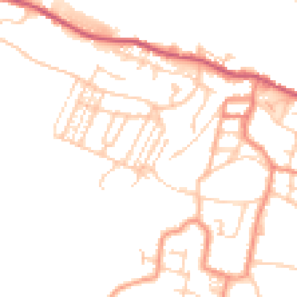 Daytime road noise heatmap for S36 1AE