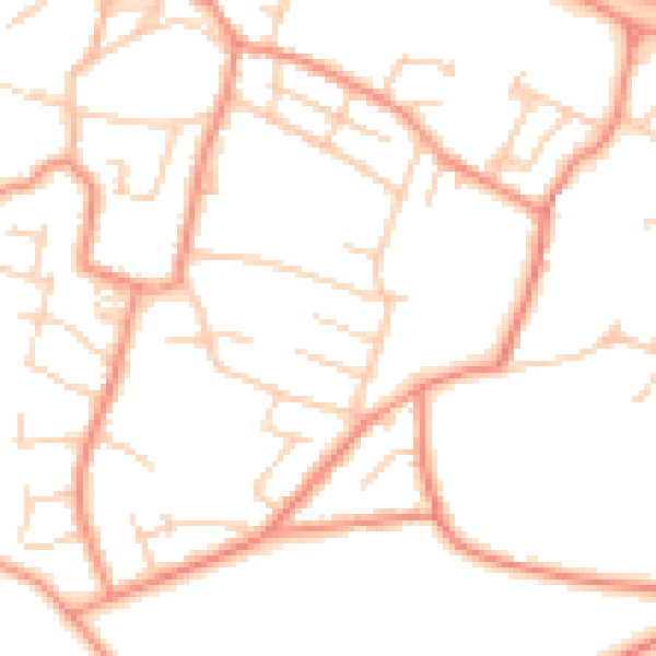 Daytime road noise heatmap for S36 1AF