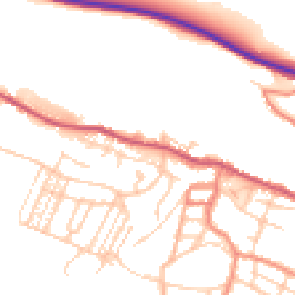 Daytime road noise heatmap for S36 1AP