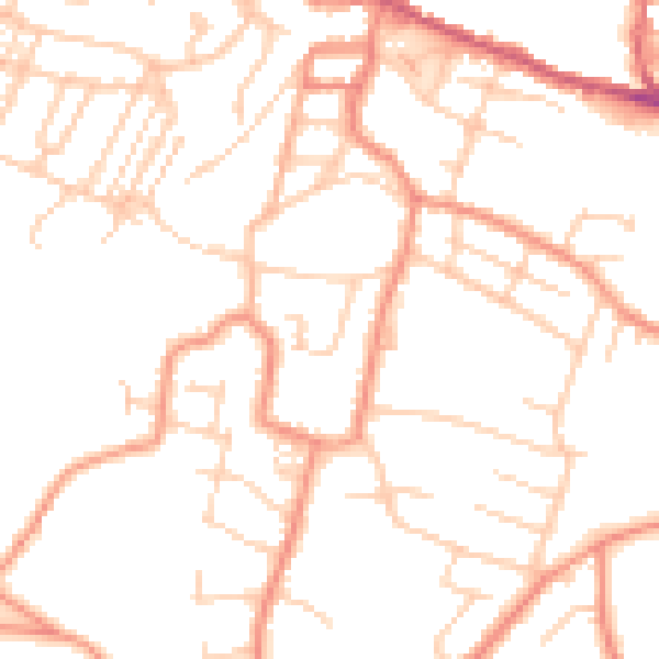 Daytime road noise heatmap for S36 1DG