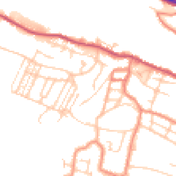 Daytime road noise heatmap for S36 1LQ