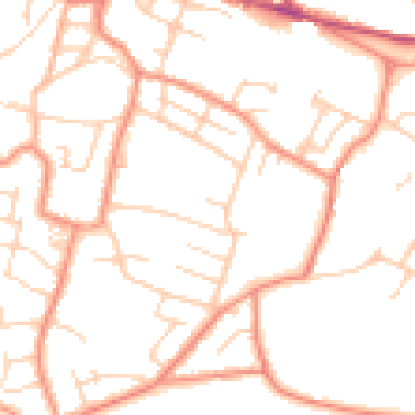 Daytime road noise heatmap for S36 2BJ