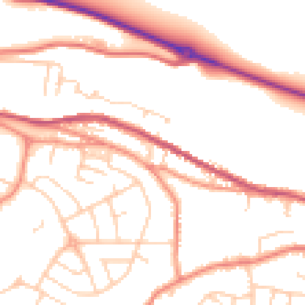 Daytime road noise heatmap for S36 2PD