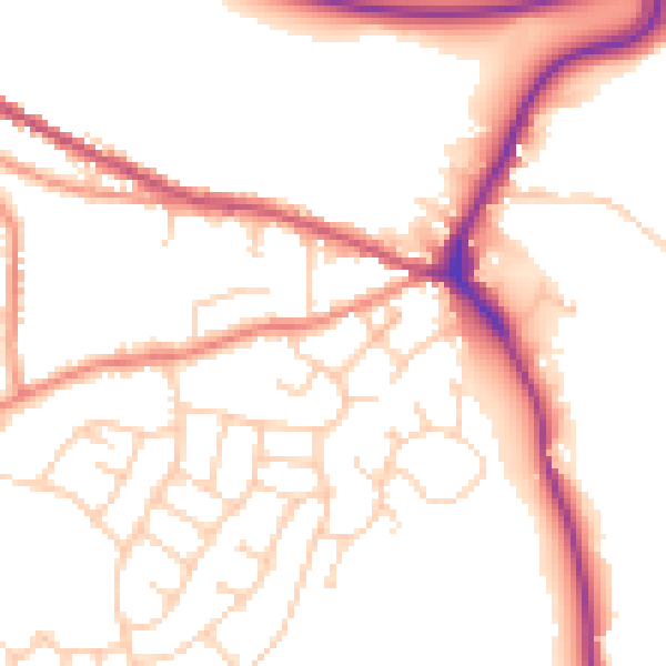 Daytime road noise heatmap for S36 2PU