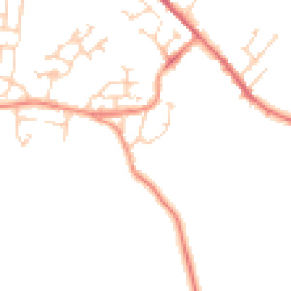 Daytime road noise heatmap for S36 6AL