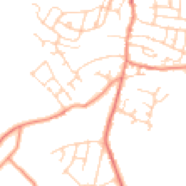 Daytime road noise heatmap for S36 6AQ