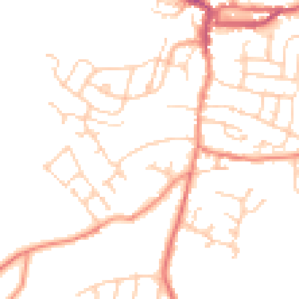 Daytime road noise heatmap for S36 6AU