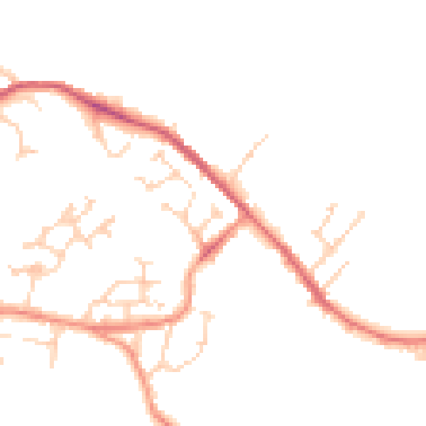 Daytime road noise heatmap for S36 6DF