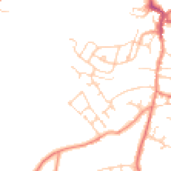 Daytime road noise heatmap for S36 6GP