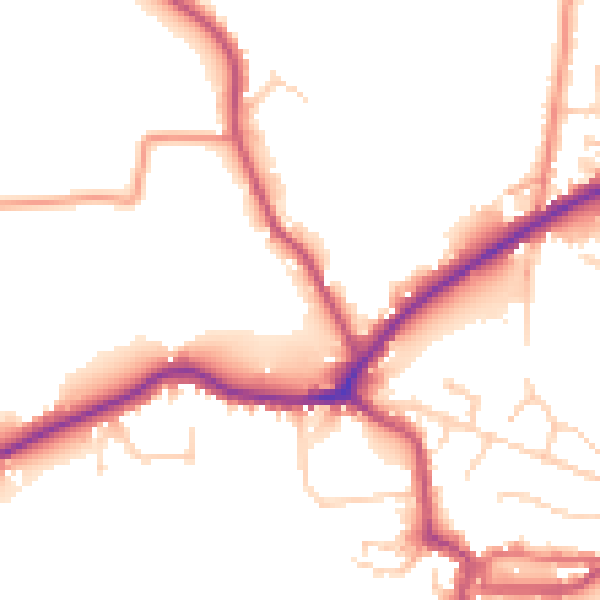 Daytime road noise heatmap for S36 7AE