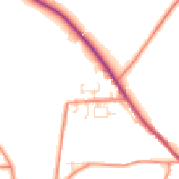Daytime road noise heatmap for S36 7GT