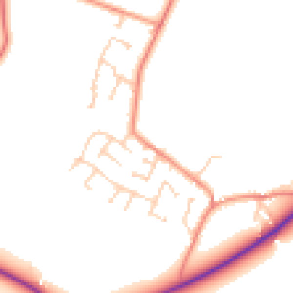 Daytime road noise heatmap for S36 7JN