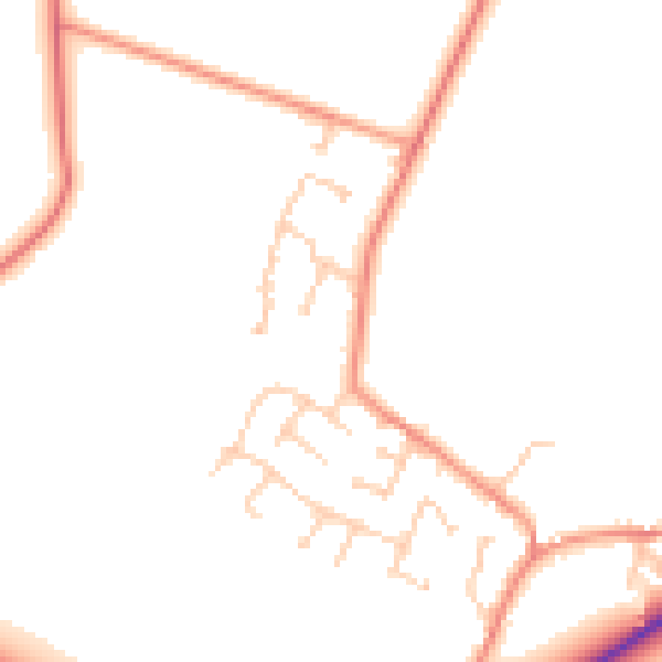 Daytime road noise heatmap for S36 7JT