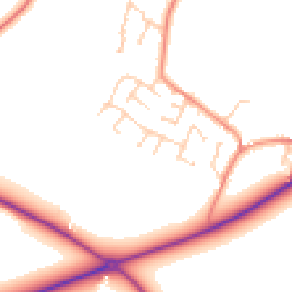 Daytime road noise heatmap for S36 7LE