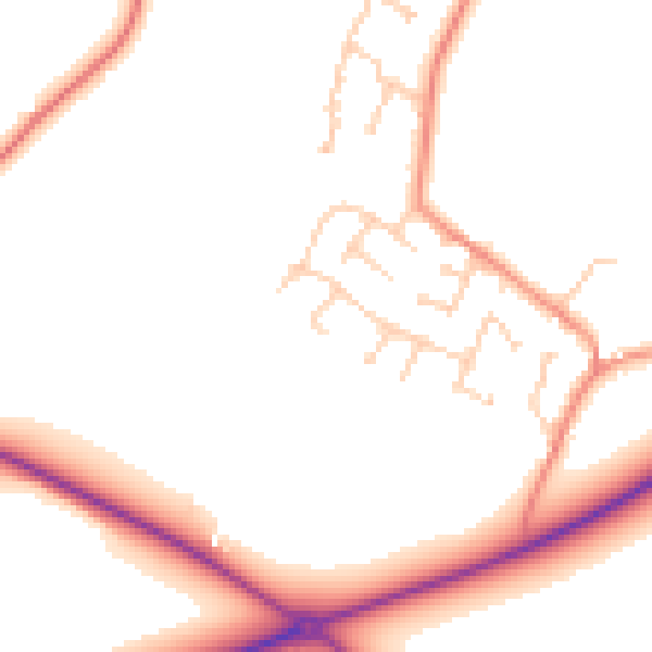 Daytime road noise heatmap for S36 7LF