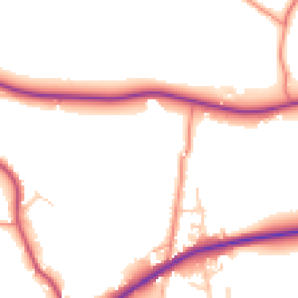 Daytime road noise heatmap for S36 8BG