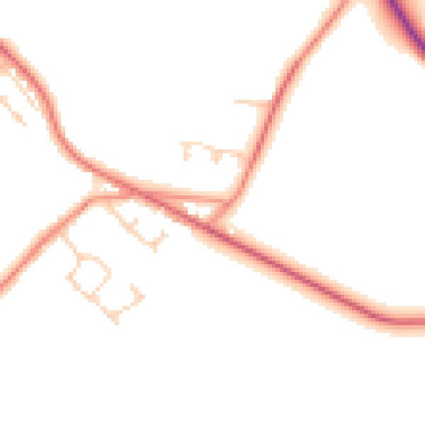 Daytime road noise heatmap for S36 8YA