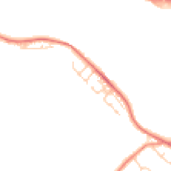 Daytime road noise heatmap for S36 8ZU
