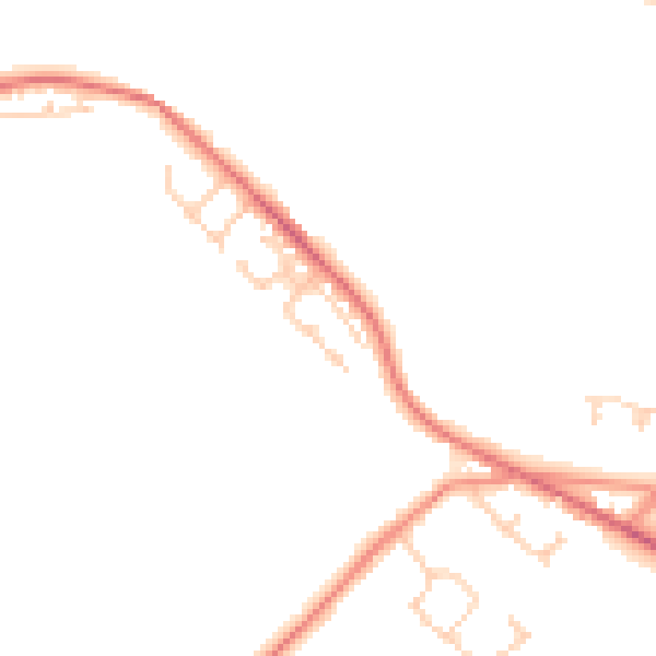 Daytime road noise heatmap for S36 8ZZ